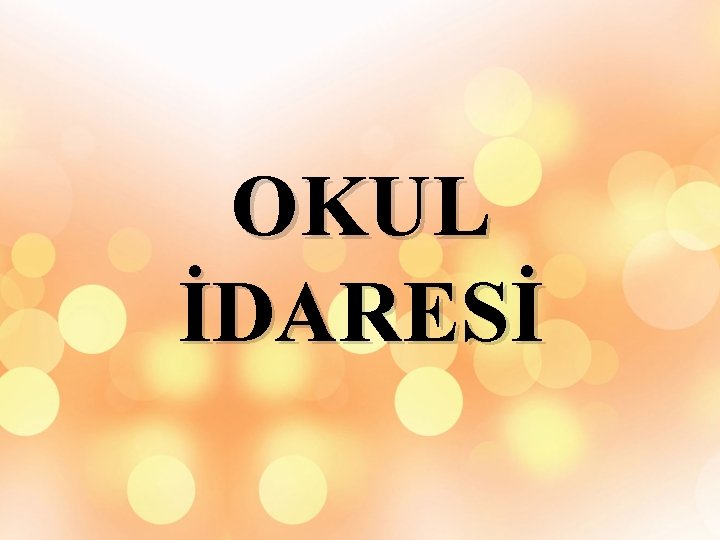 OKUL İDARESİ 