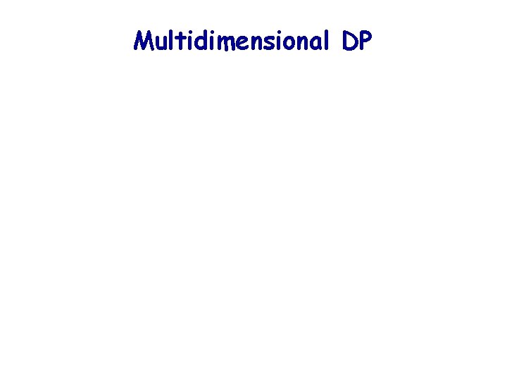 Multidimensional DP 