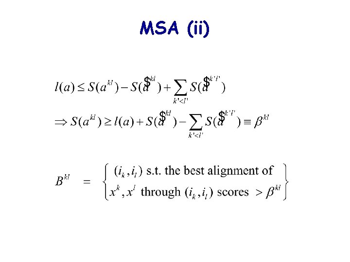 MSA (ii) 