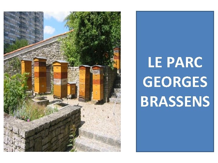 LE PARC GEORGES BRASSENS LE PARC GEORGES BRASSENS