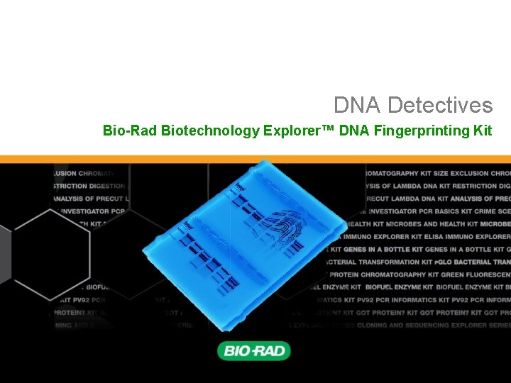 DNA Detectives Bio-Rad Biotechnology Explorer™ DNA Fingerprinting Kit 