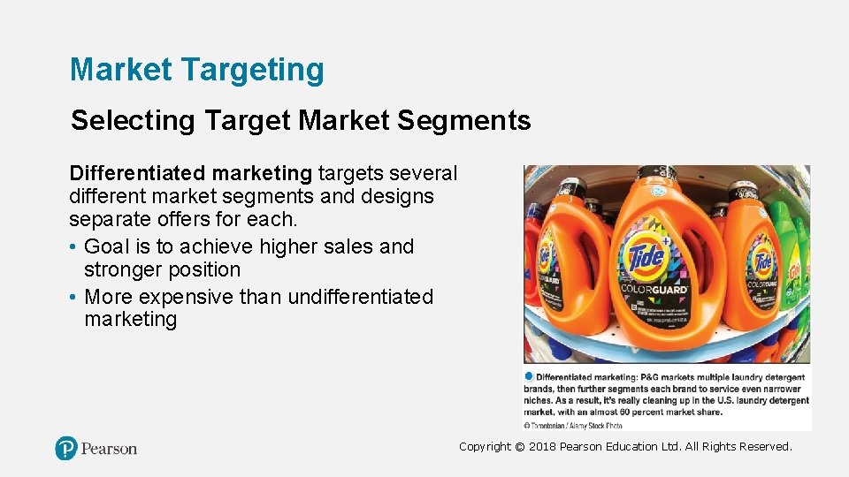 Market Targeting Selecting Target Market Segments Differentiated marketing targets several different market segments and