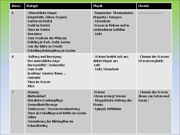 Klasse Biologie Physik Chemie 5 - Menschliche Körper (Körperteile, Zähne, Organe) -Garten im Herbst