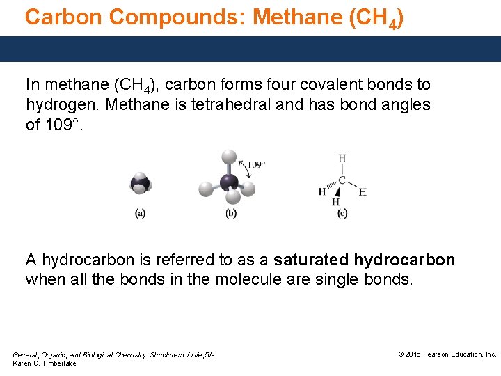 Carbon Compounds: Methane (CH 4) In methane (CH 4), carbon forms four covalent bonds