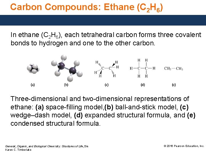 Carbon Compounds: Ethane (C 2 H 6) In ethane (C 2 H 6), each