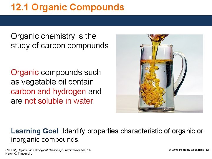 12. 1 Organic Compounds Organic chemistry is the study of carbon compounds. Organic compounds 12. 1 Organic Compounds Organic chemistry is the study of carbon compounds. Organic compounds