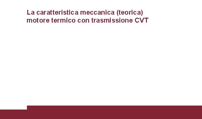 La caratteristica meccanica (teorica) motore termico con trasmissione CVT 