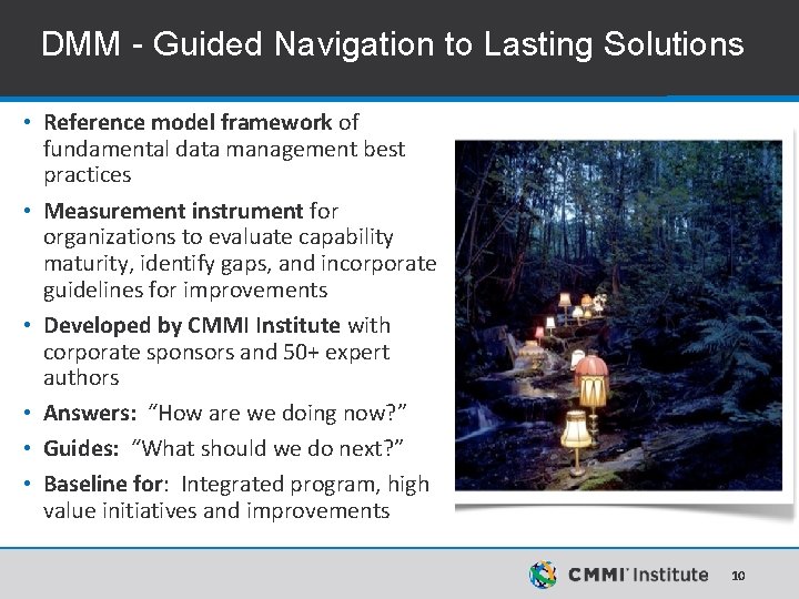 DMM - Guided Navigation to Lasting Solutions • Reference model framework of fundamental data DMM - Guided Navigation to Lasting Solutions • Reference model framework of fundamental data