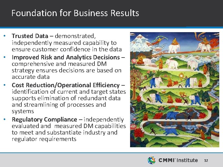 Foundation for Business Results • Trusted Data – demonstrated, independently measured capability to ensure Foundation for Business Results • Trusted Data – demonstrated, independently measured capability to ensure