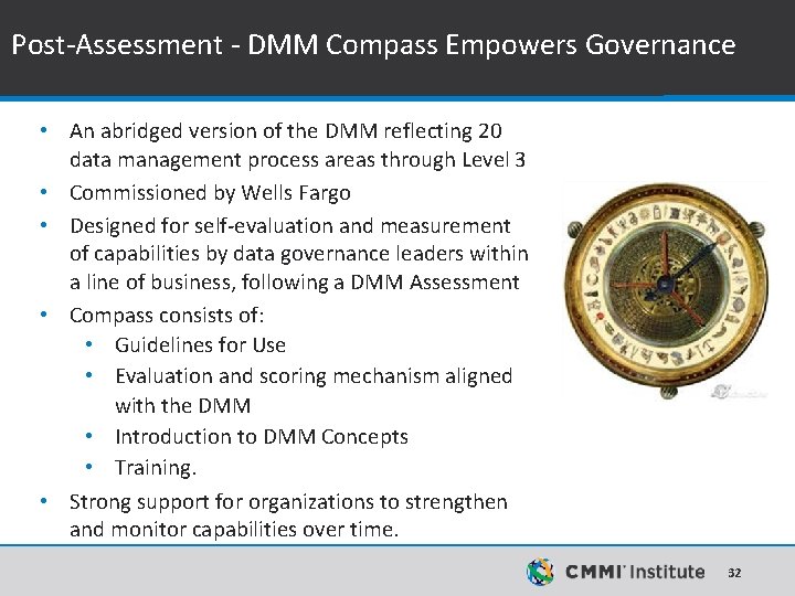 Post-Assessment - DMM Compass Empowers Governance • An abridged version of the DMM reflecting Post-Assessment - DMM Compass Empowers Governance • An abridged version of the DMM reflecting