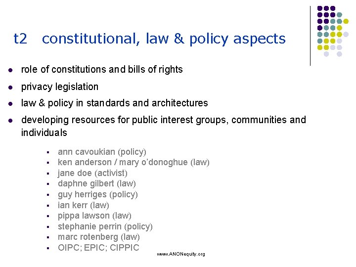 t 2 constitutional, law & policy aspects l role of constitutions and bills of