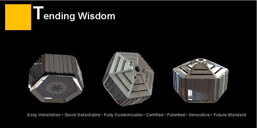 Tending Wisdom Easy Installation • Quick Detachable • Fully Customizable • Certified • Patented