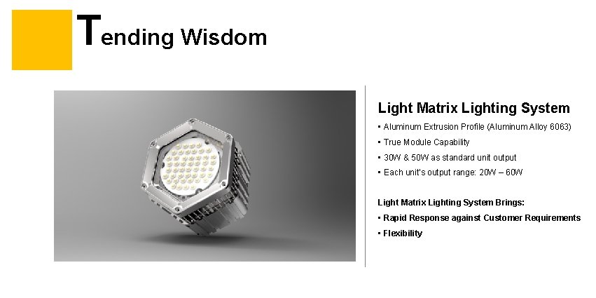 Tending Wisdom Light Matrix Lighting System • Aluminum Extrusion Profile (Aluminum Alloy 6063) •