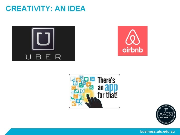 CREATIVITY: AN IDEA business. uts. edu. au 