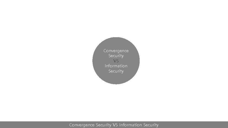 Convergence Security VS Information Security 