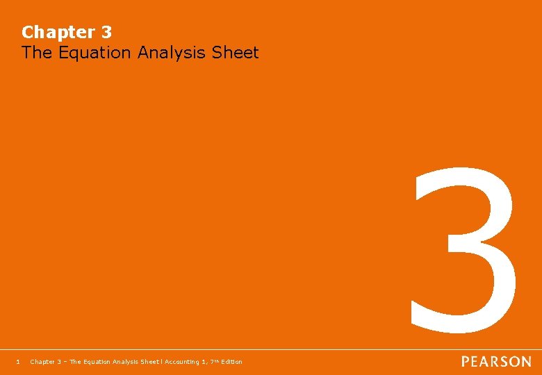 Chapter 3 The Equation Analysis Sheet 1 Chapter 3 – The Equation Analysis Sheet