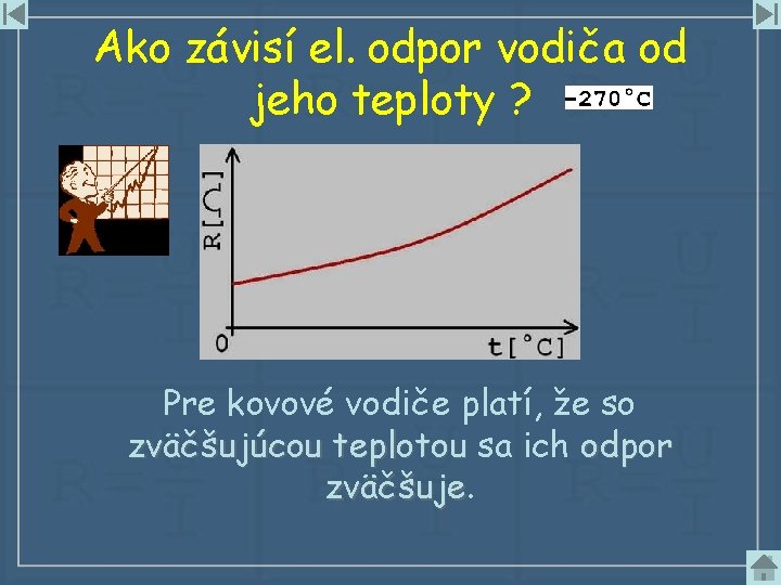 Ako závisí el. odpor vodiča od jeho teploty ? Pre kovové vodiče platí, že