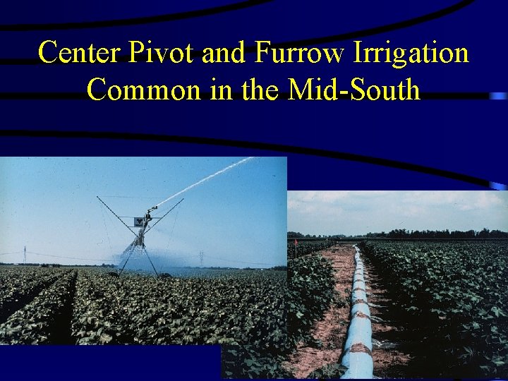 Center Pivot and Furrow Irrigation Common in the Mid-South 