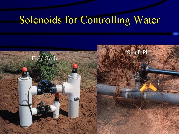 Solenoids for Controlling Water Field Scale Small Plot 