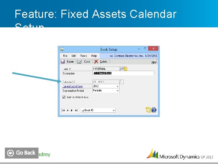 Feature: Fixed Assets Calendar Setup 
