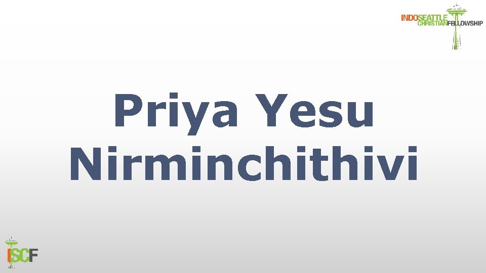 Priya Yesu Nirminchithivi 
