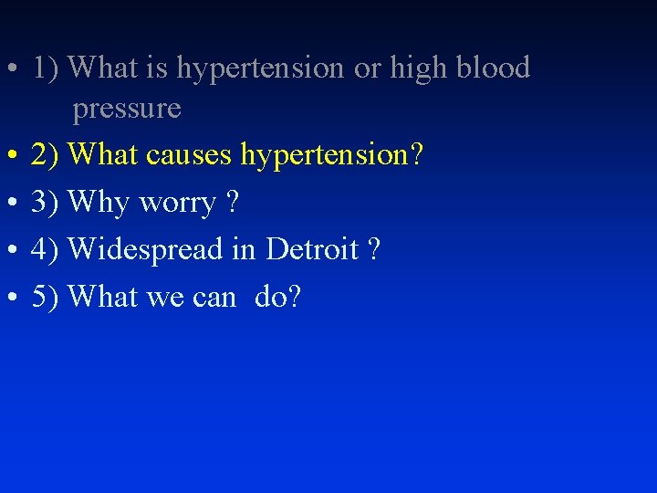 High blood pressure hypertension is widespread in Detroit