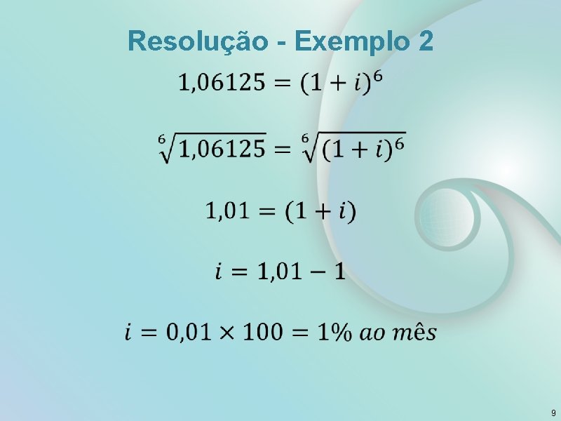 Resolução - Exemplo 2 9 