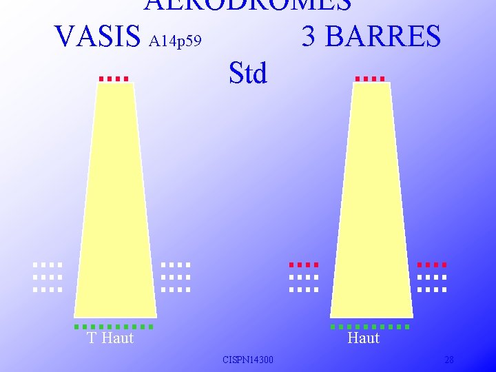 AERODROMES VASIS A 14 p 59 3 BARRES Std T Haut CISPN 14300 28