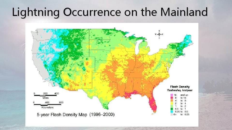 Lightning Occurrence on the Mainland 