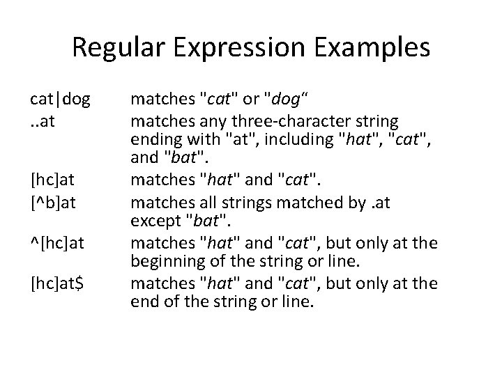 Chapter 10 Advanced File Processing Regular Expressions A