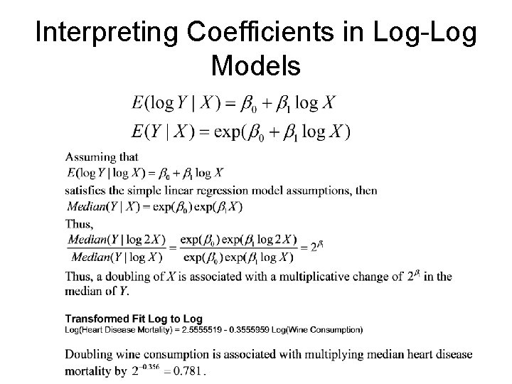 Interpreting Coefficients in Log-Log Models 