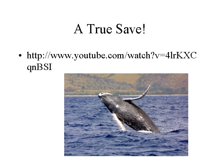 A True Save! • http: //www. youtube. com/watch? v=4 lr. KXC qn. BSI 