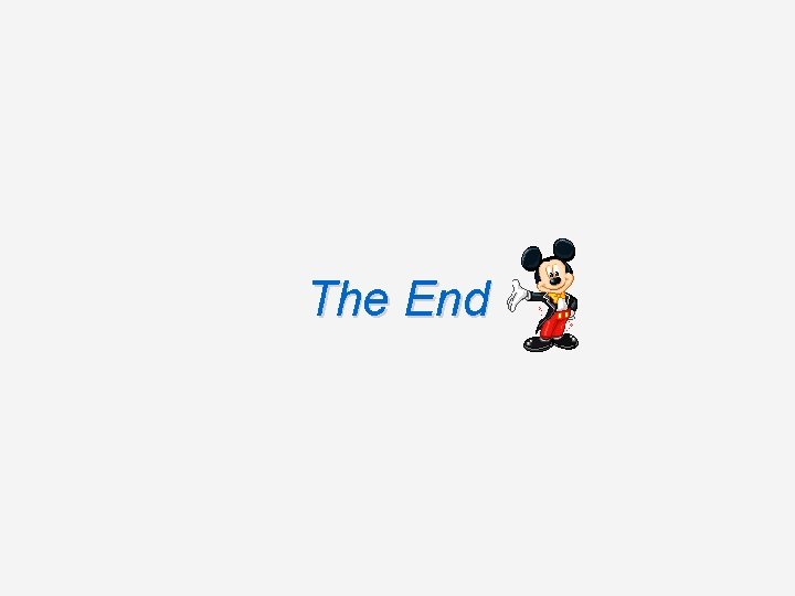 The End The End