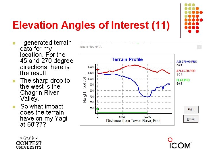 Elevation Angles of Interest (11) l l l I generated terrain data for my