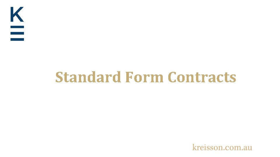 Standard Form Contracts 