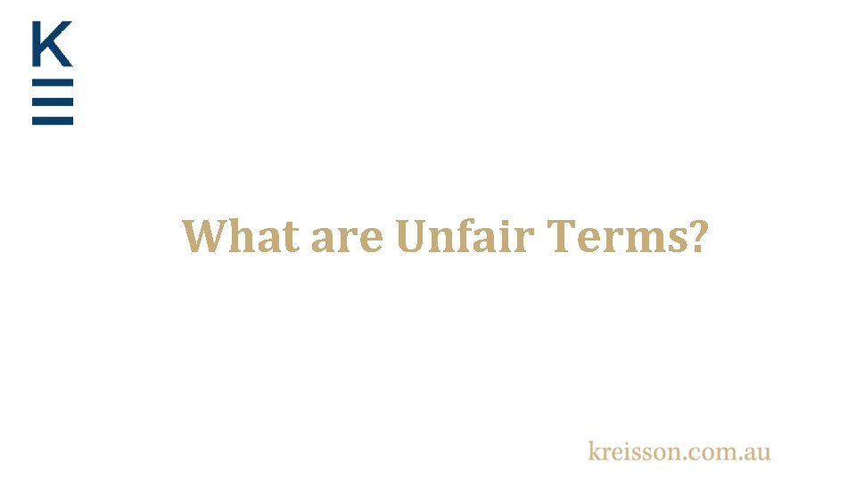 What are Unfair Terms? 