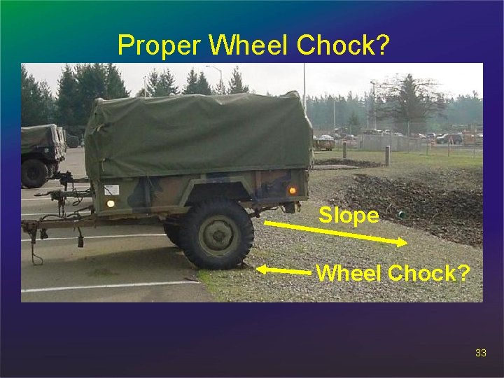 Proper Wheel Chock? Slope Wheel Chock? 33 