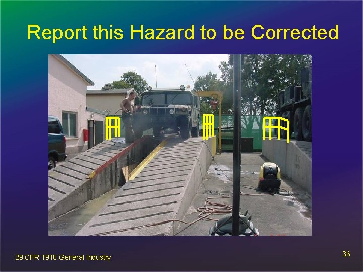 Report this Hazard to be Corrected 29 CFR 1910 General Industry 36 