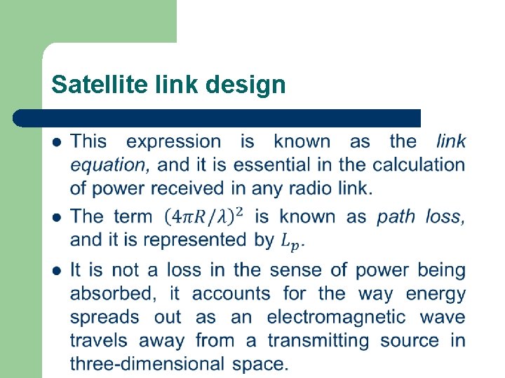 Satellite link design l 