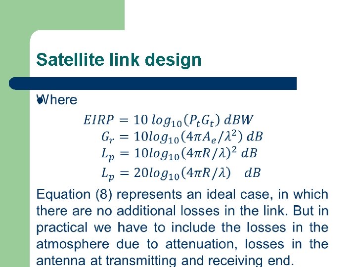 Satellite link design l 