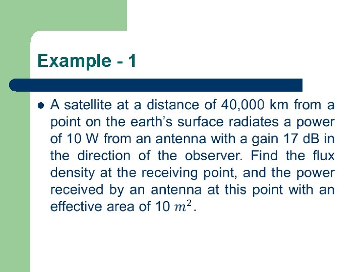 Example - 1 l 