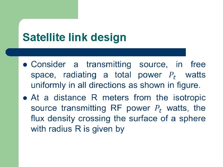 Satellite link design l 