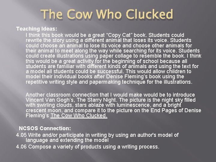 The Cow Who Clucked Teaching Ideas: I think this book would be a great