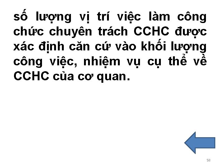 số lượng vị trí việc làm công chức chuyên trách CCHC được xác định
