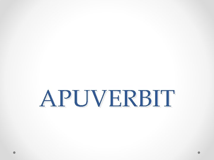 APUVERBIT 