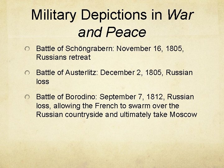 Military Depictions in War and Peace Battle of Schöngrabern: November 16, 1805, Russians retreat
