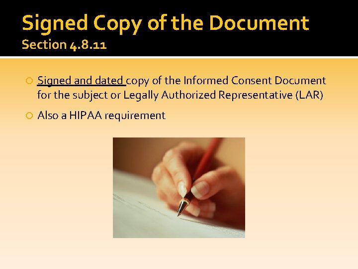 Signed Copy of the Document Section 4. 8. 11 Signed and dated copy of
