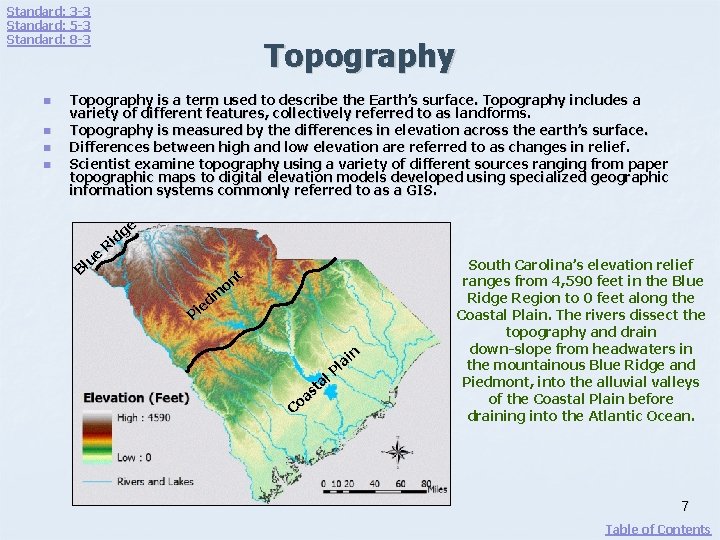 Standard: 3 -3 Standard: 5 -3 Standard: 8 -3 n n Topography is a