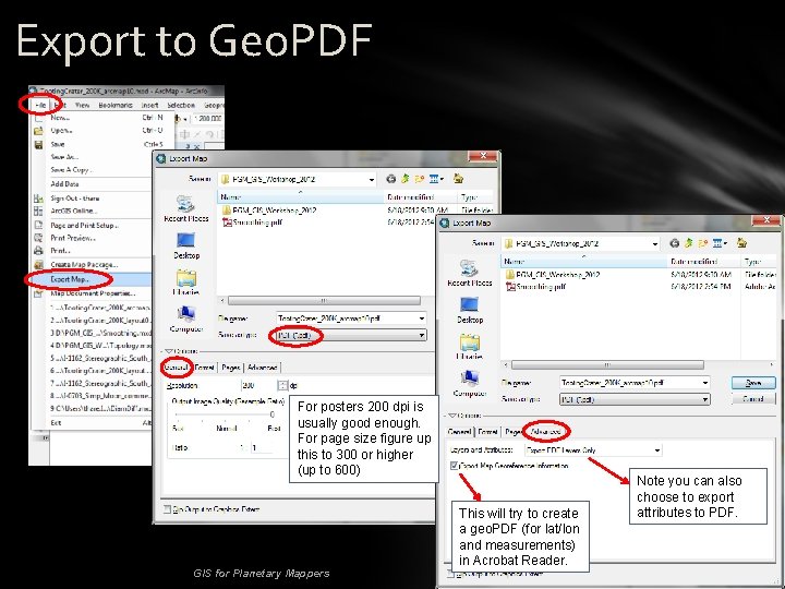 Export to Geo. PDF For posters 200 dpi is usually good enough. For page