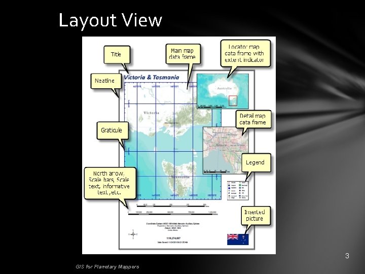 Layout View 3 GIS for Planetary Mappers 